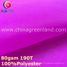 Tissu 100% poli en tafou satiné pour pochette en vêtement (GLLML299)